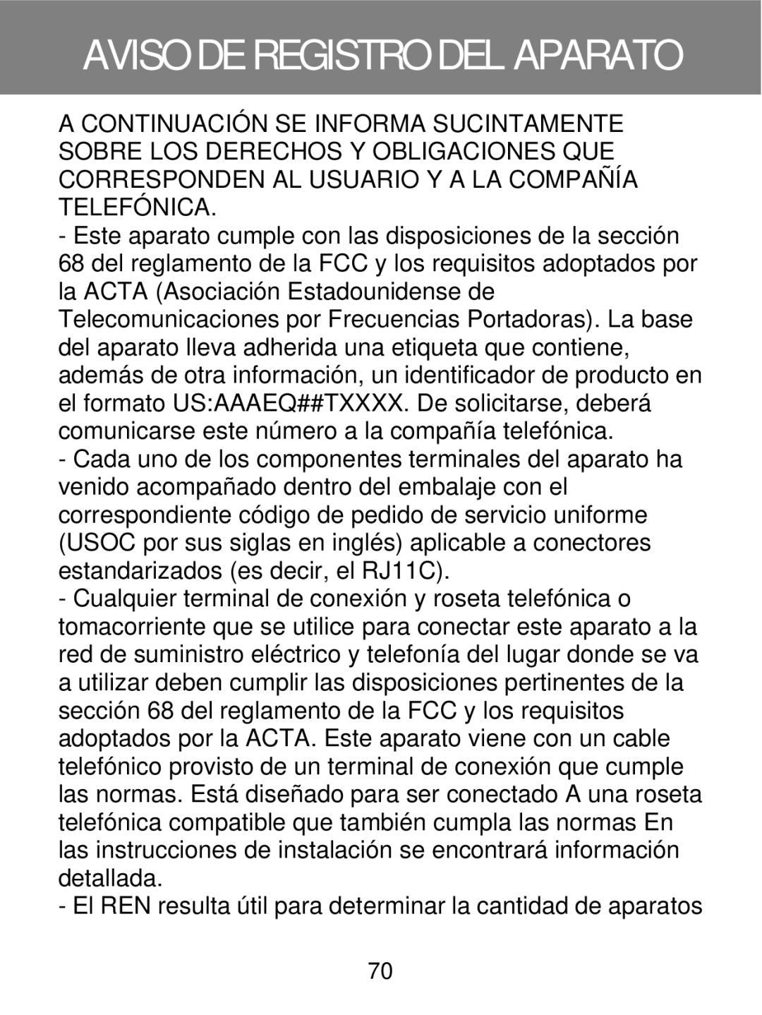 Geemarc 350 manual Aviso DE Registro DEL Aparato 