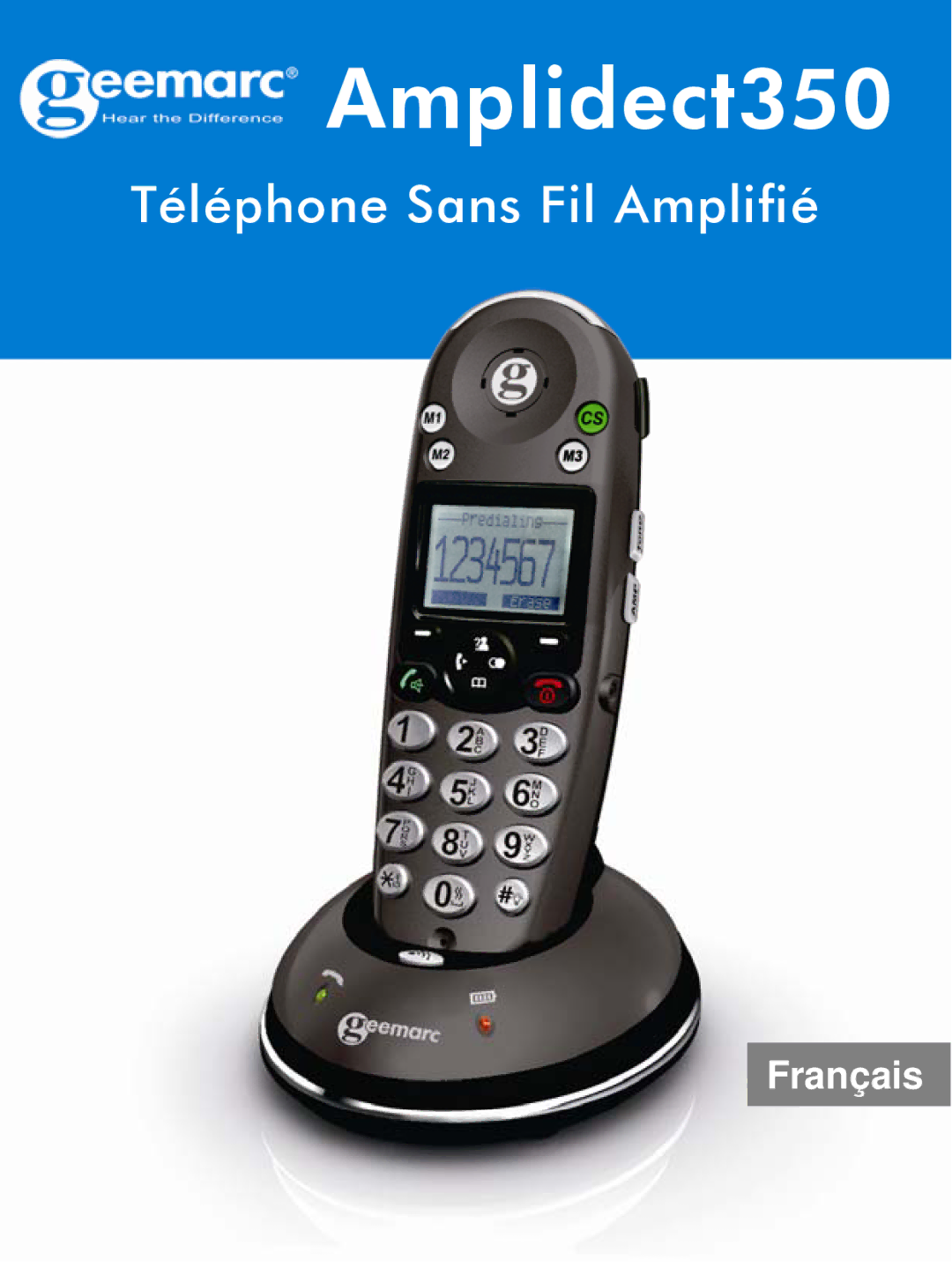 Geemarc 350 manual Téléphone Sans Fil Amplifié 