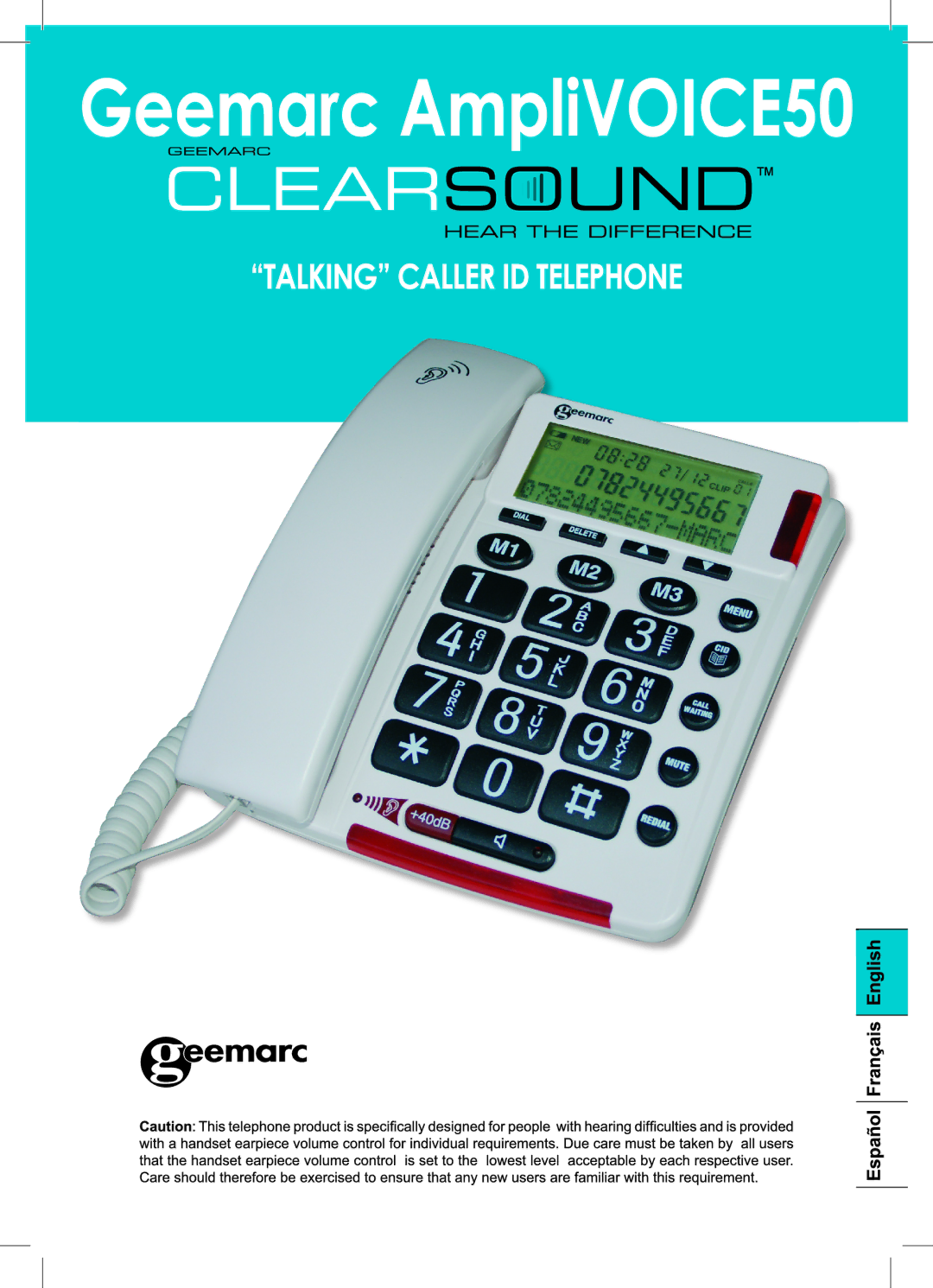 Geemarc AMPLIVOICE50 manual 