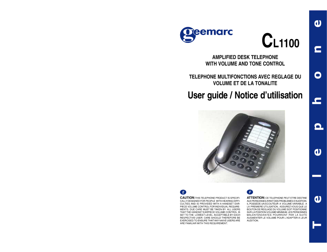 Geemarc CL1100 manual 