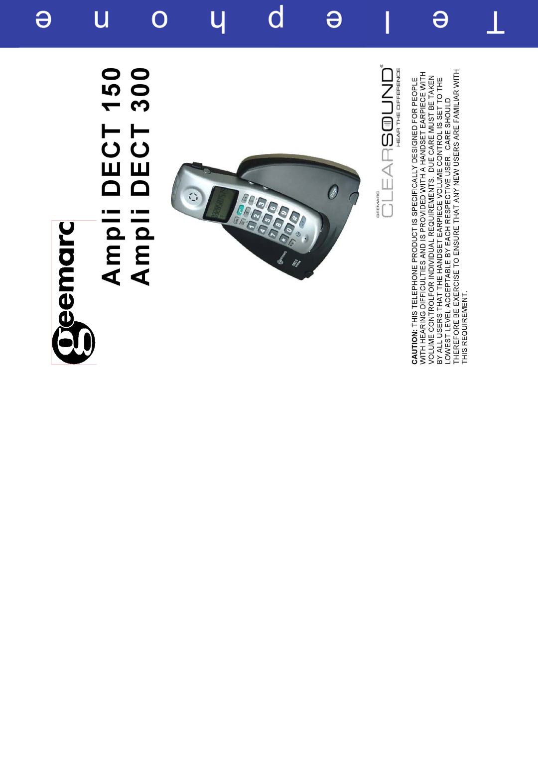 Geemarc Dect 300, Dect 150 manual Ampli Dect 