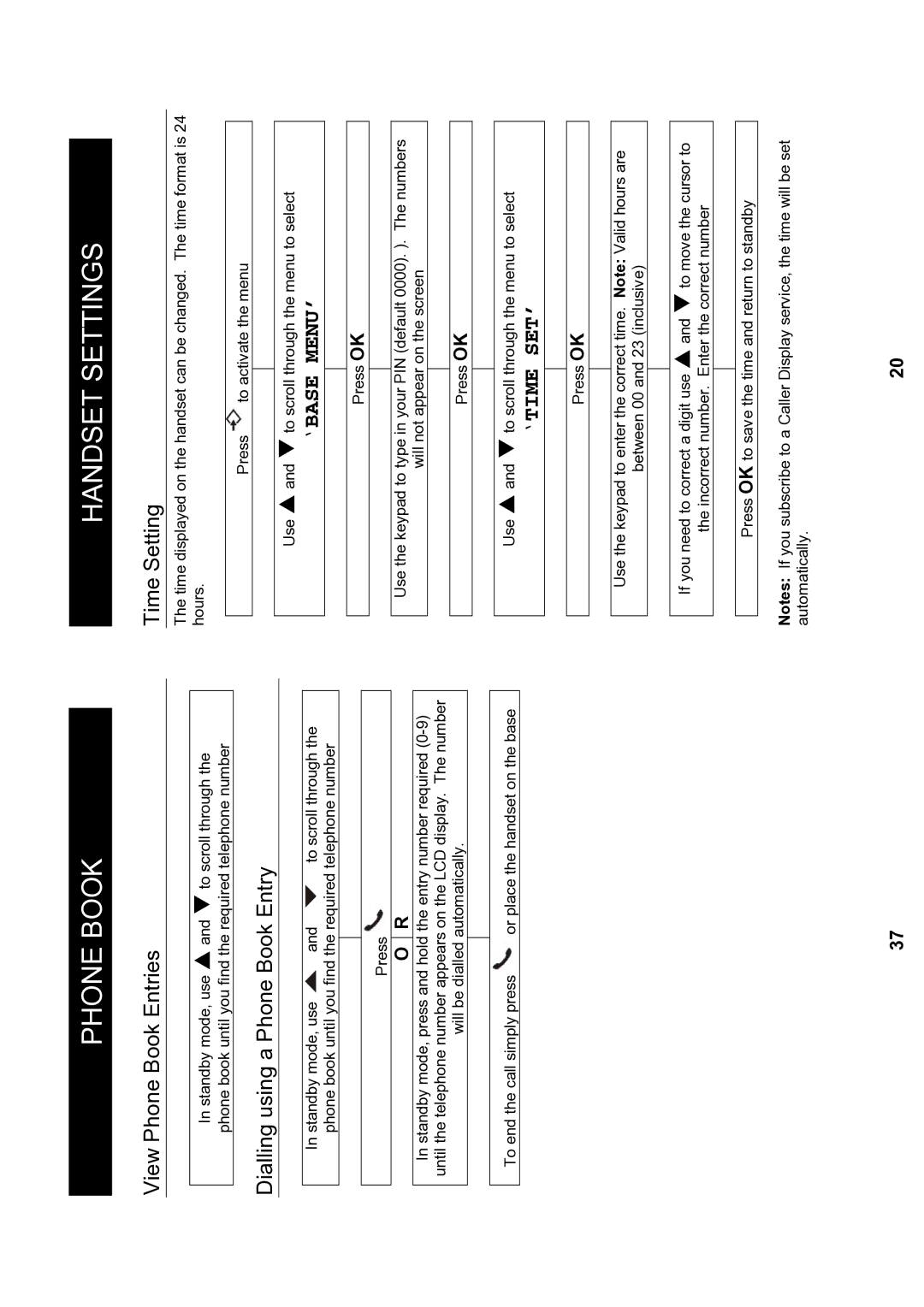 Geemarc MyDECT manual View Phone Book Entries, Dialling using a Phone Book Entry, Time Setting, ‘Time Set’ 