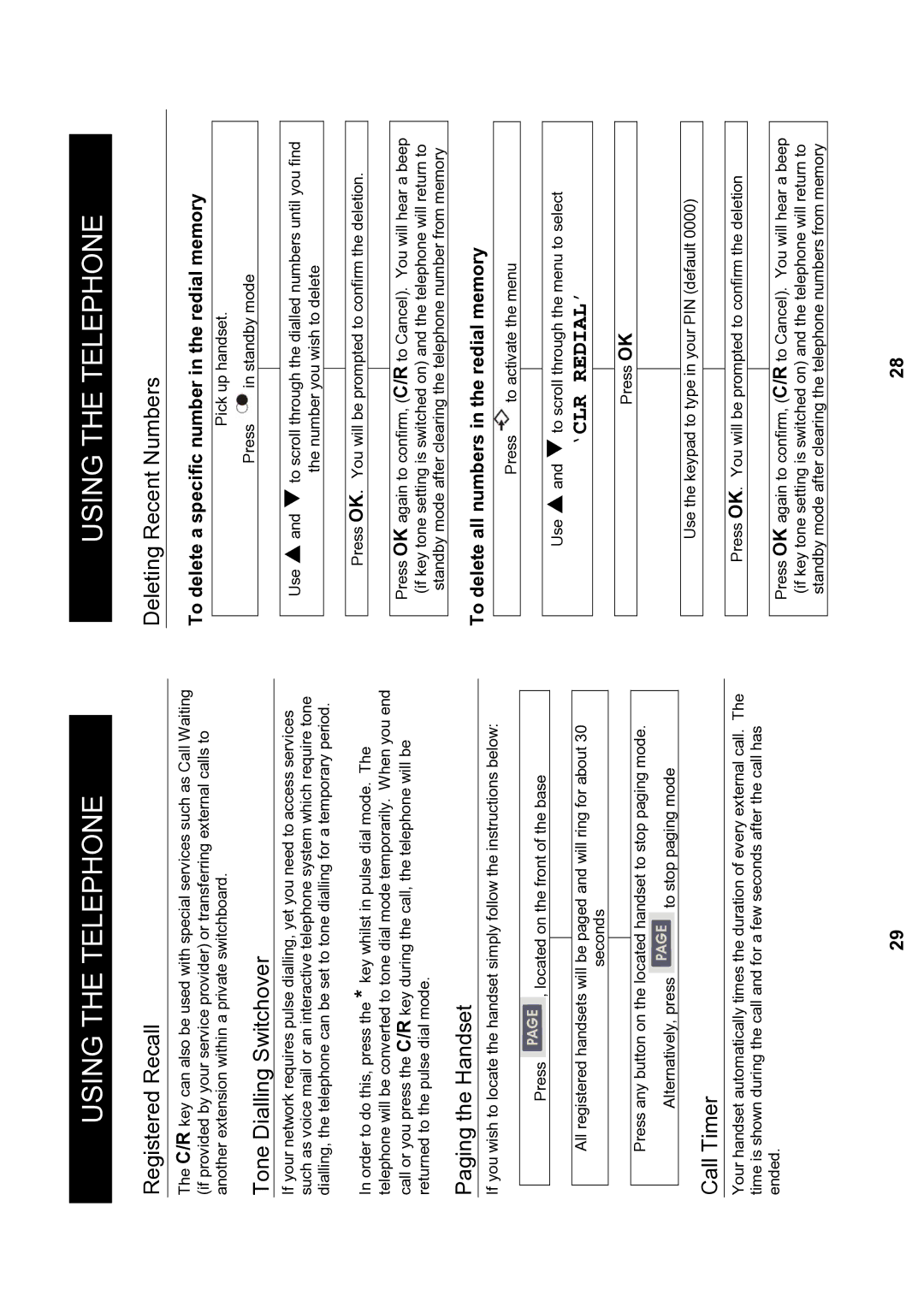 Geemarc MyDECT manual ‘Clr Redial’ 