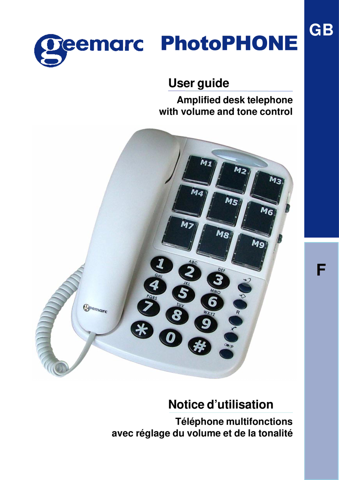 Geemarc PhotoPhone manual PhotoPHONE 