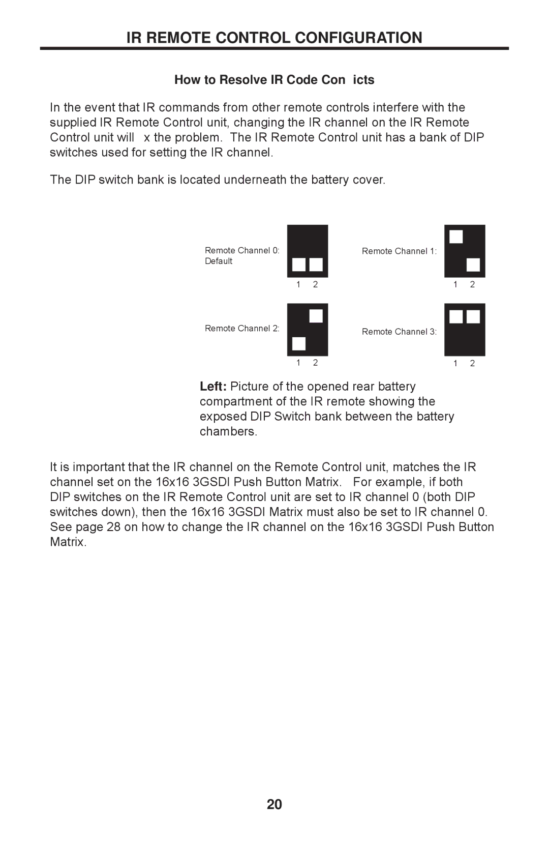 Gefen 1080P manual IR Remote Control Configuration, How to Resolve IR Code Conﬂicts 