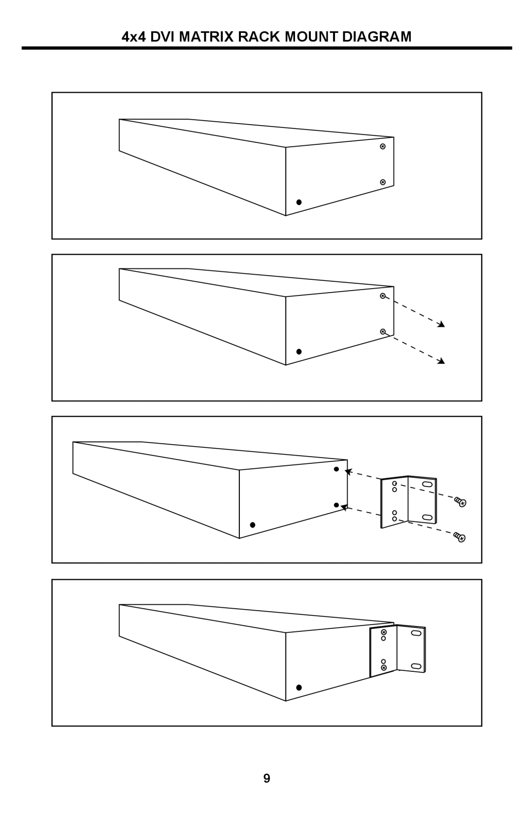 Gefen user manual 4x4 DVI Matrix Rack Mount Diagram 