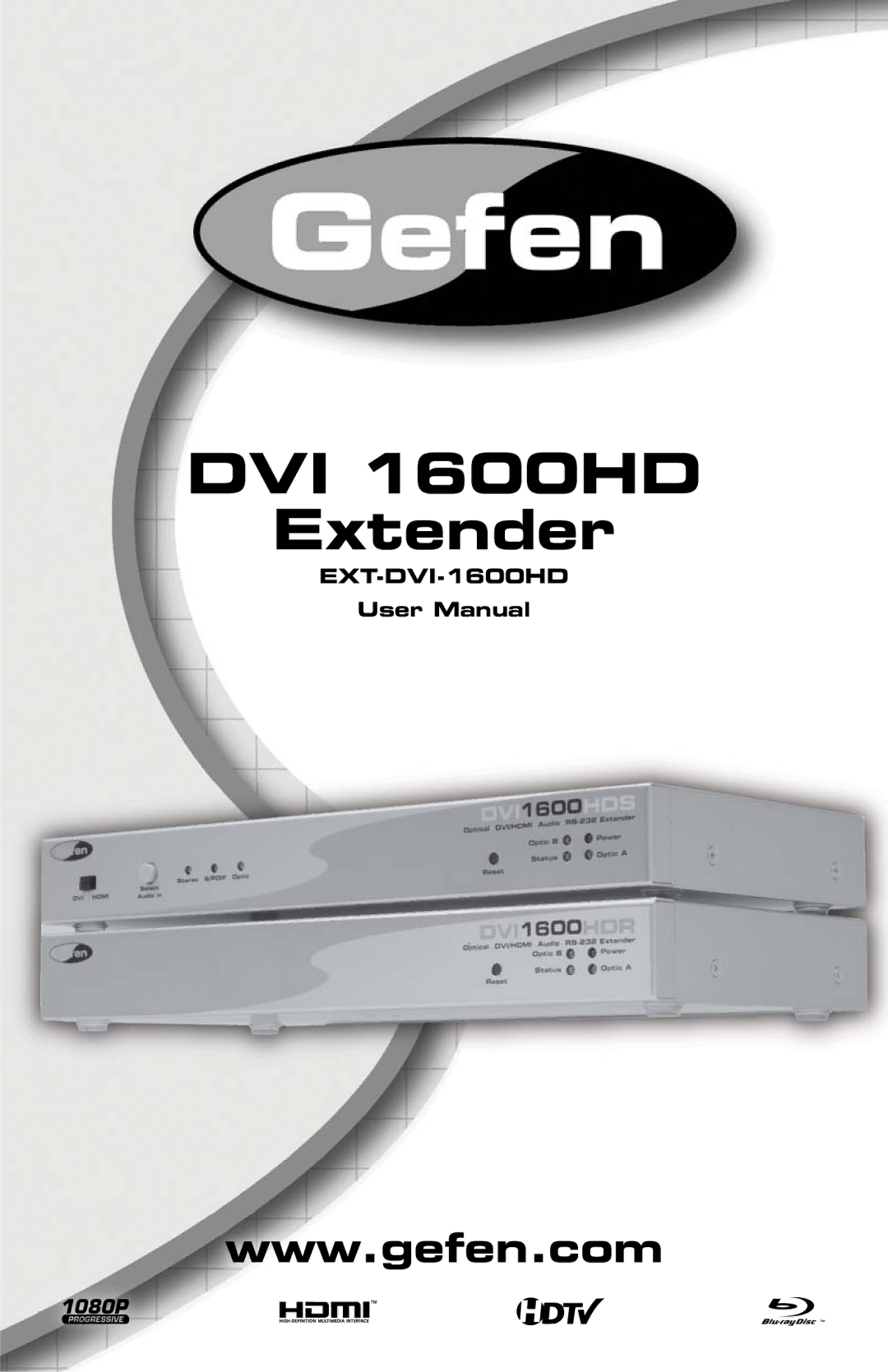 Gefen user manual DVI 1600HD Extender 