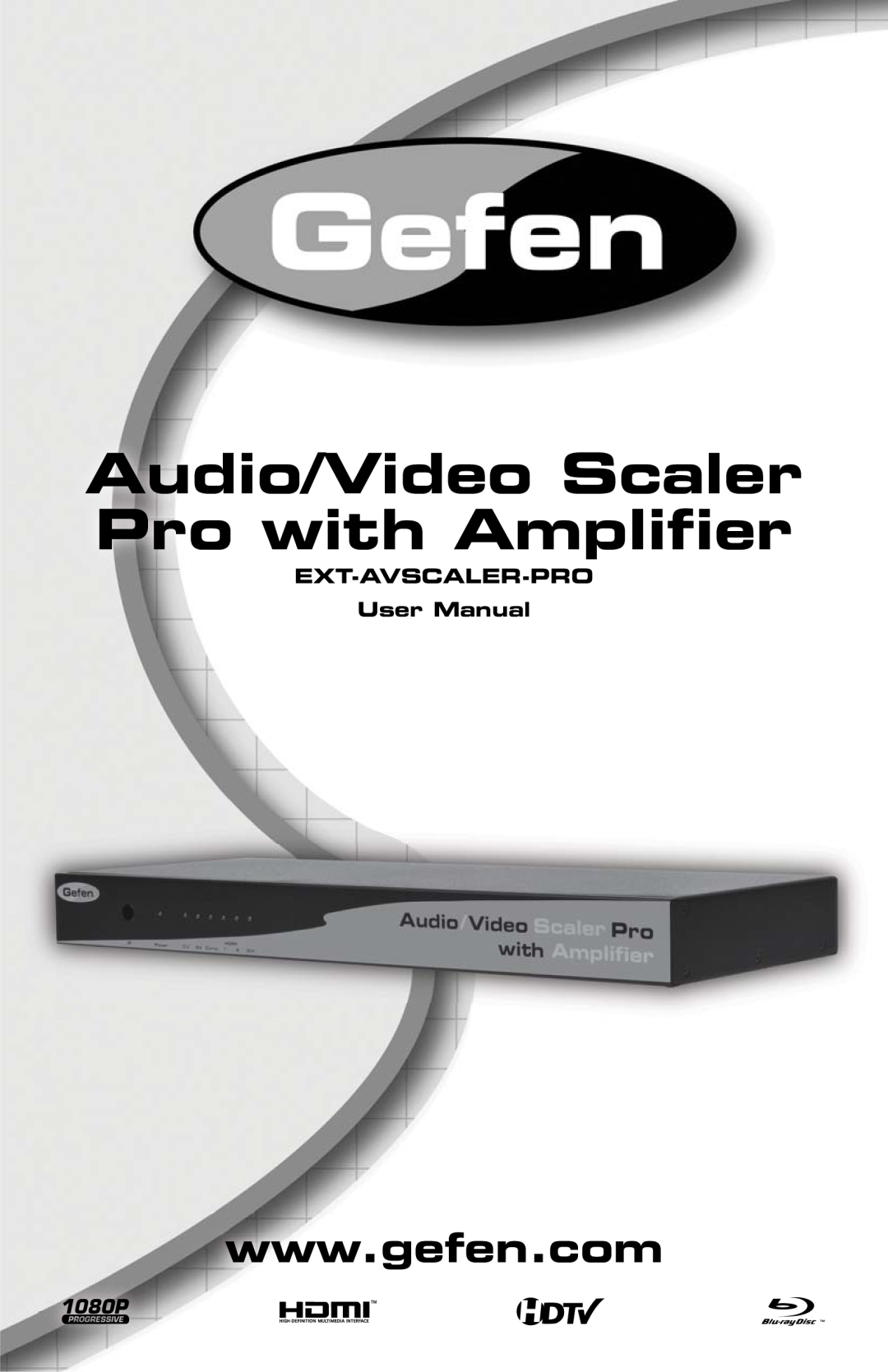 Gefen EXT-AVSCALER-PRO user manual Audio/Video Scaler Pro with Amplifier 