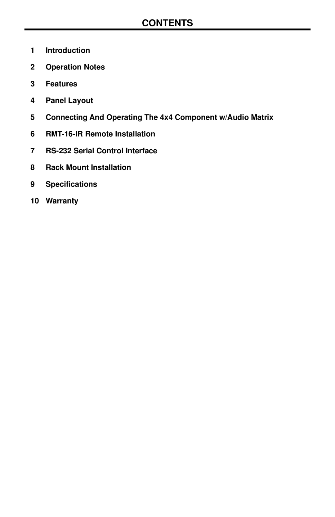 Gefen EXT-COMPAUD-44424 user manual Contents 