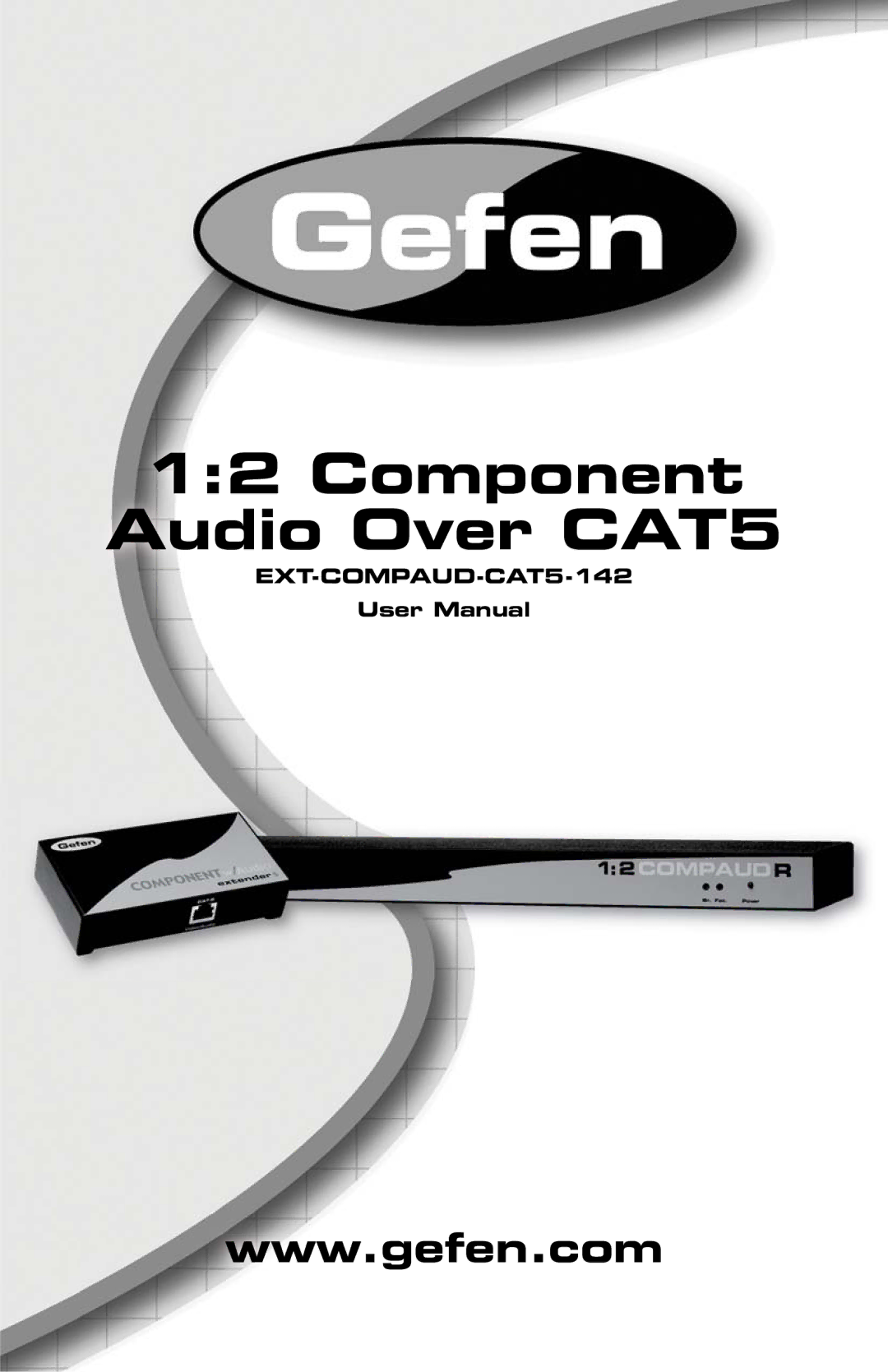 Gefen EXT-COMPAUD-CAT5-142 user manual Component Audio Over CAT5 