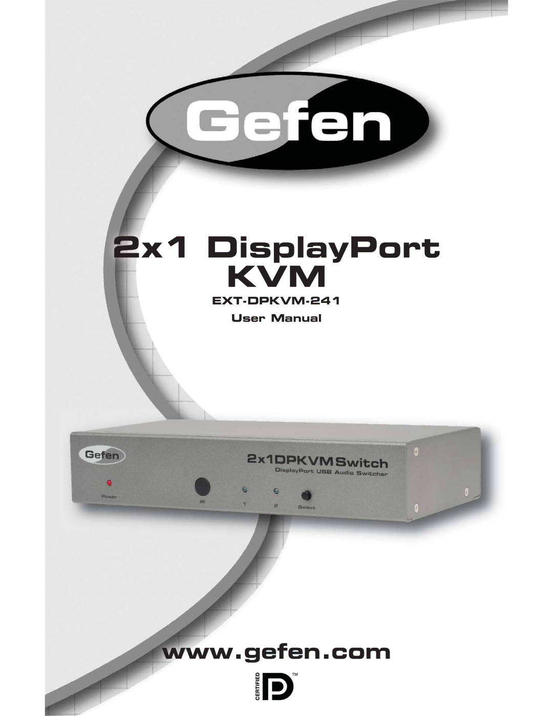 Gefen EXT-DPKVM-241 user manual Kvm 