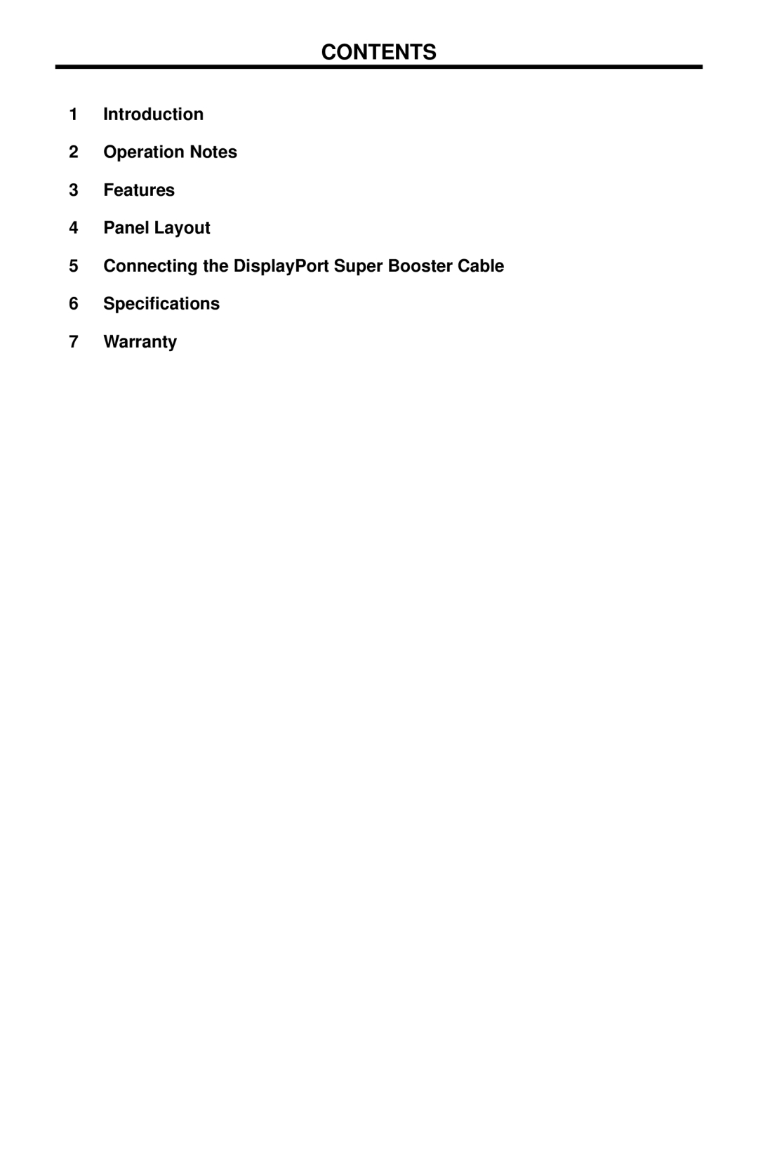 Gefen EXT-DPSB-75, EXT-DPSB-100, EXT-DPSB-50 user manual Contents 