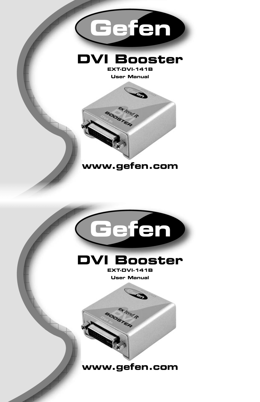 Gefen user manual EXT-DVI-141B User Manual, DVI Booster 