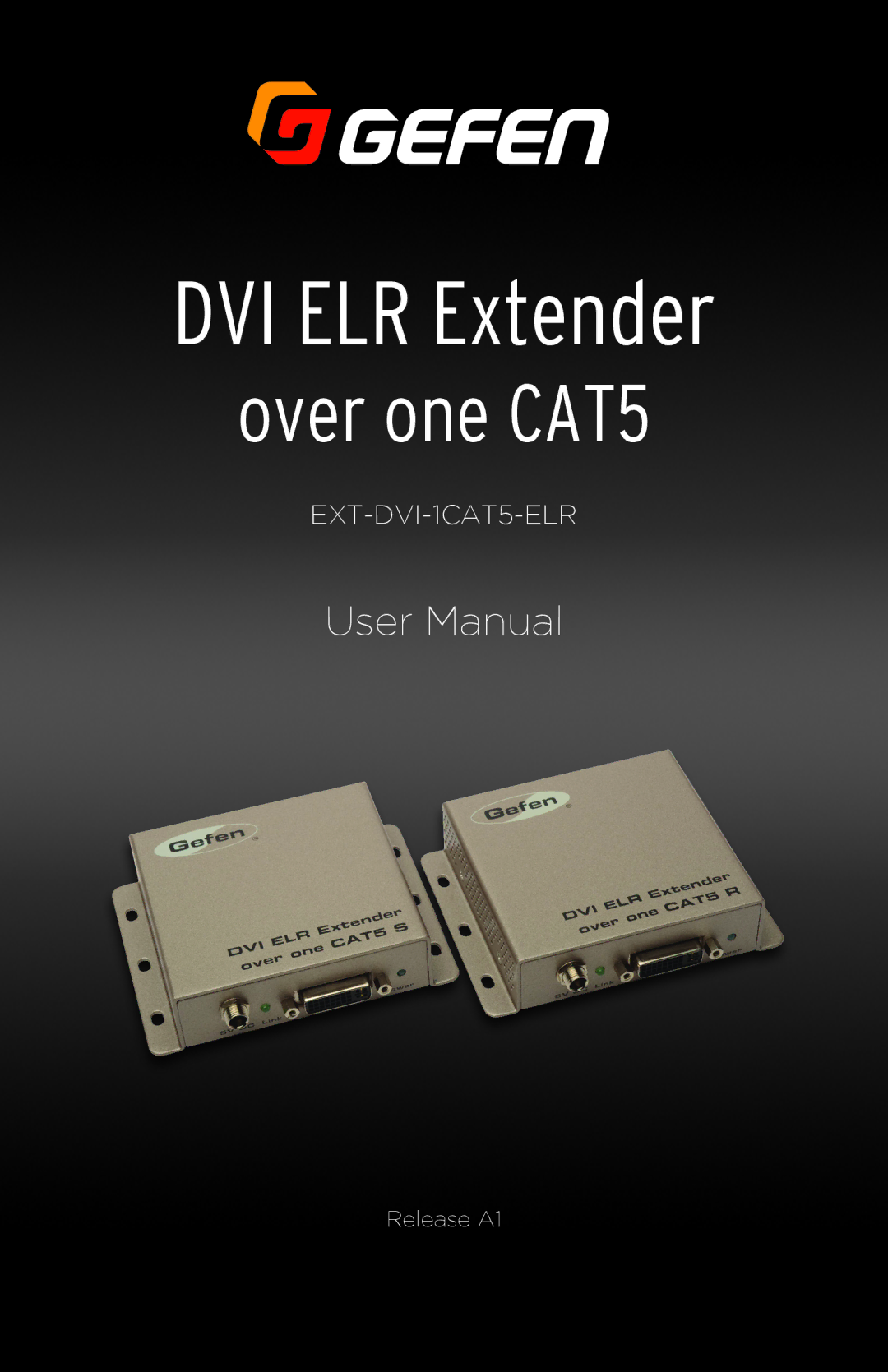 Gefen EXT-DVI-1CAT5-ELR user manual DVI ELR Extender 