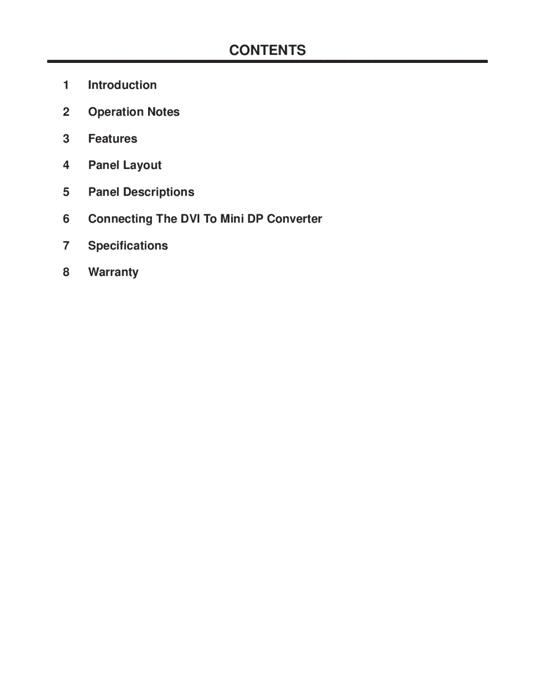 Gefen EXT-DVI-2-MDP user manual Contents 