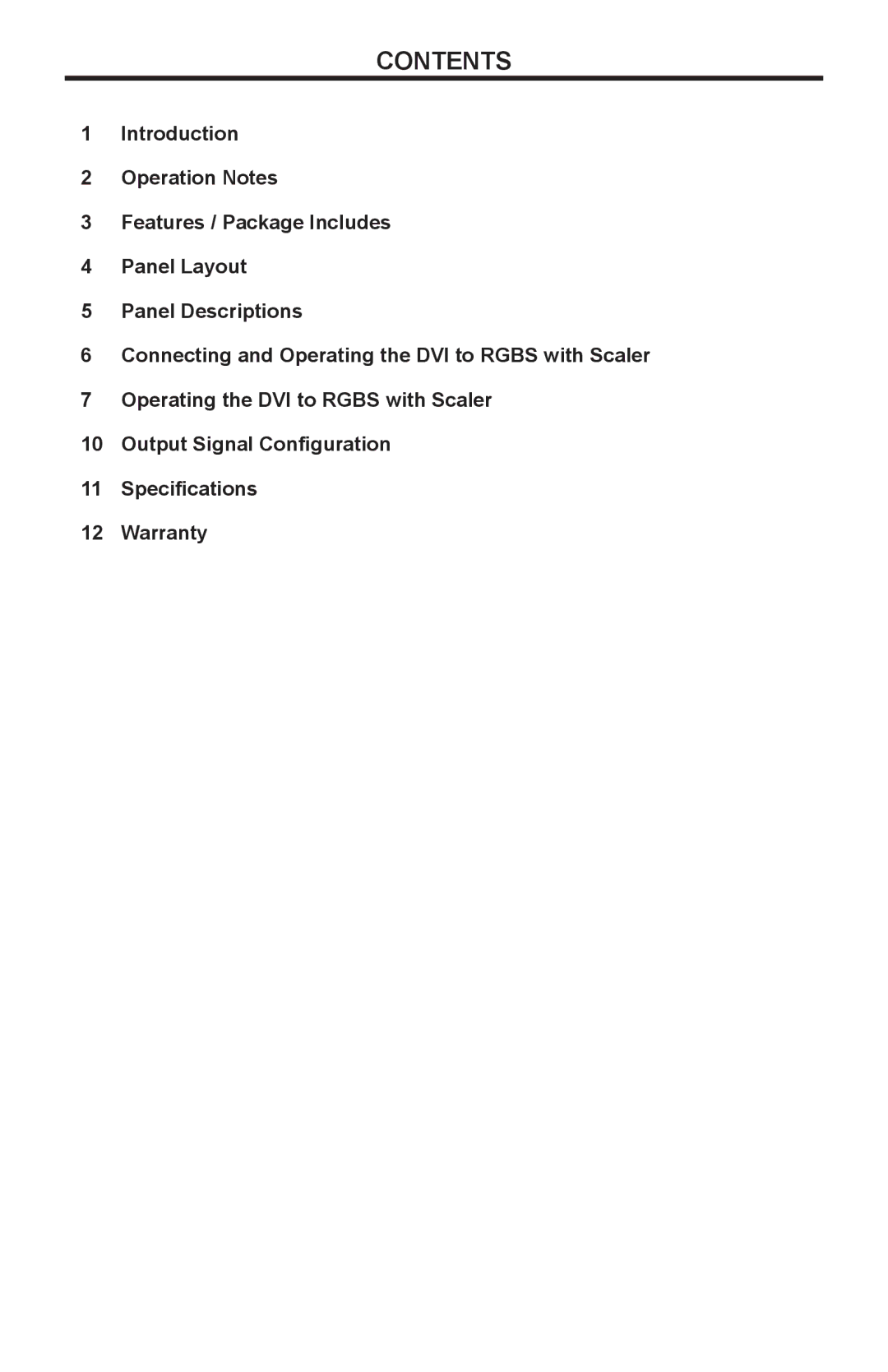 Gefen EXT-DVI-2-RGBSS user manual Contents 