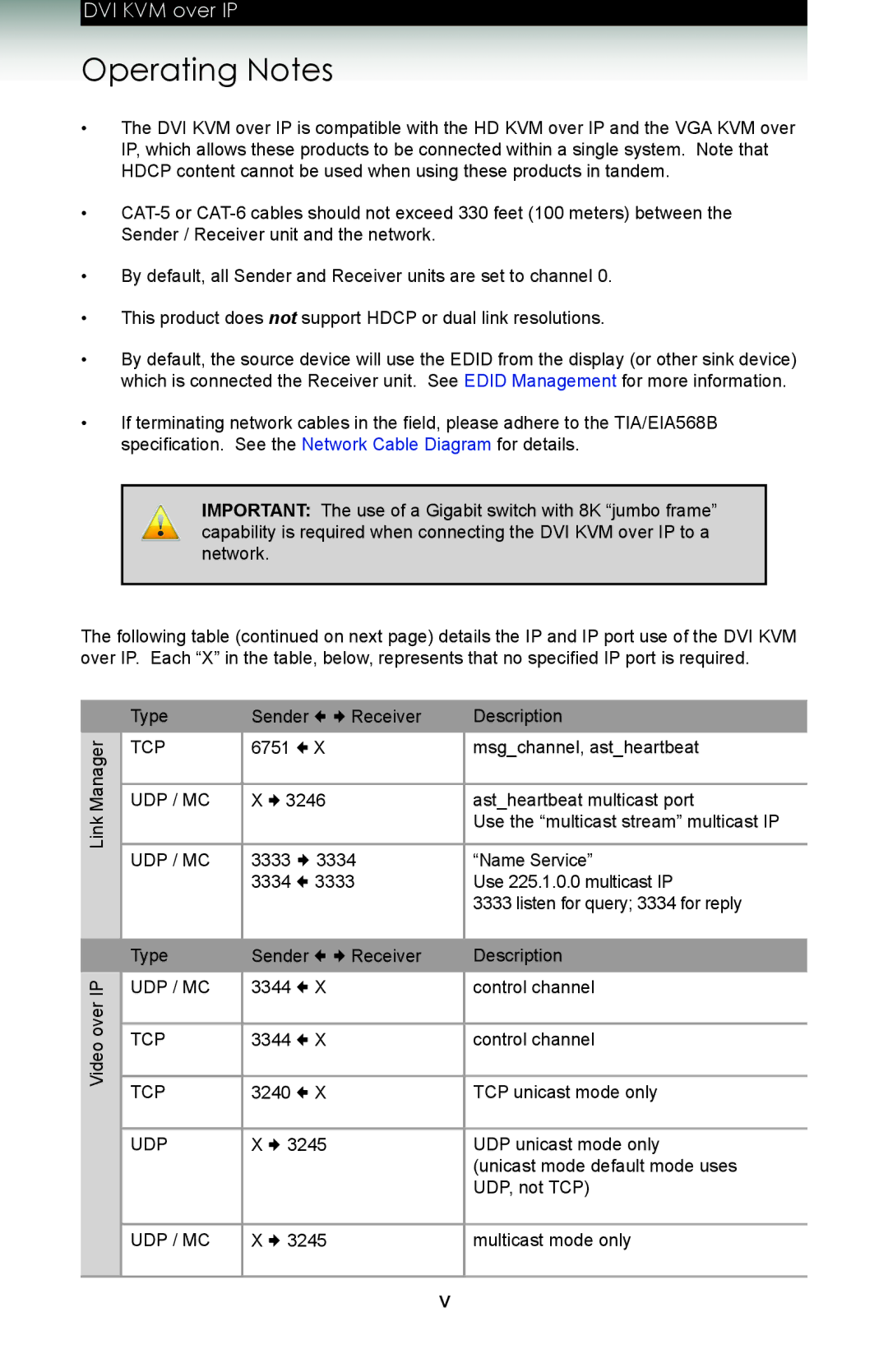 Gefen ext-dvikvm-lan user manual Operating Notes 