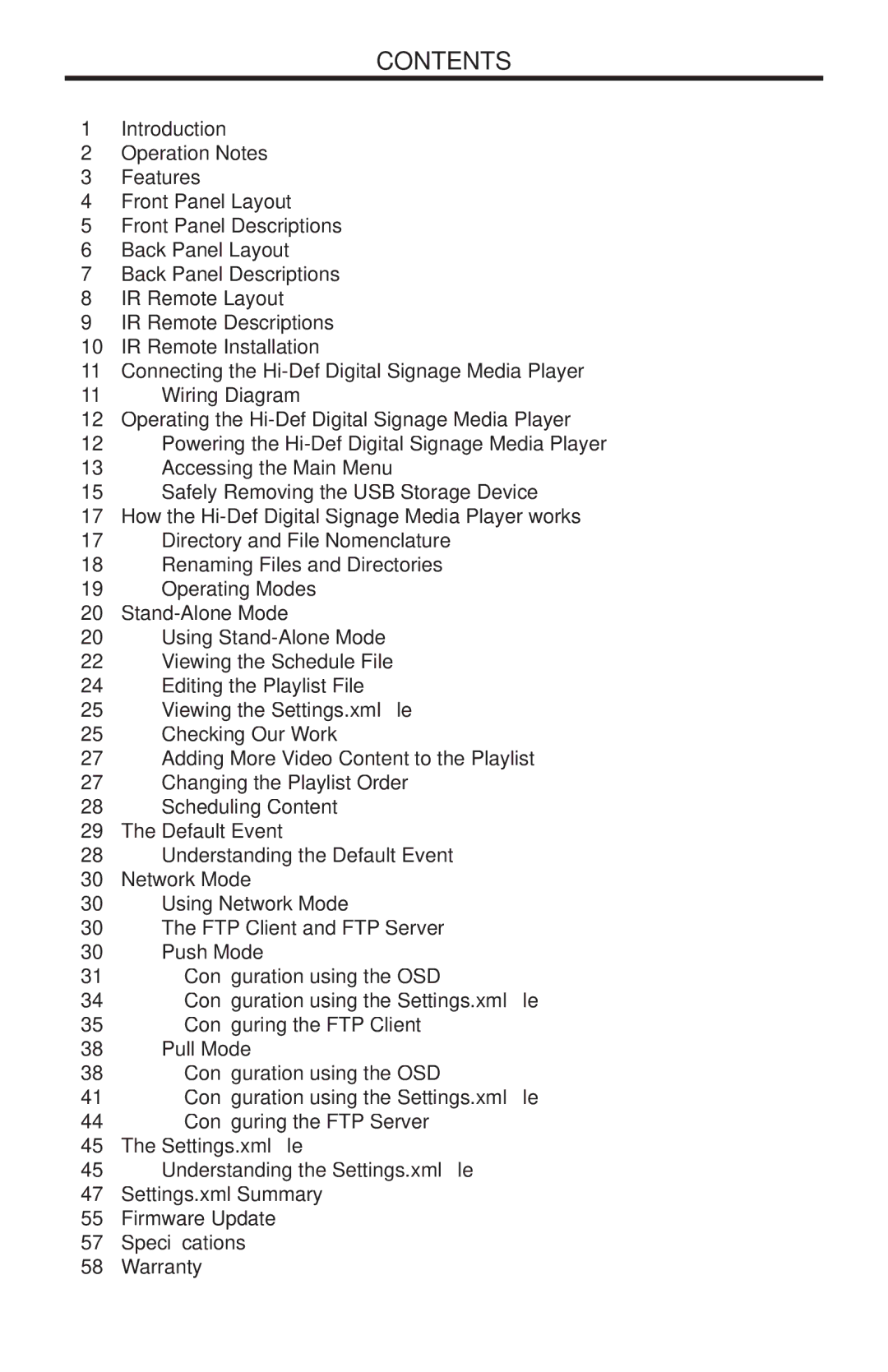 Gefen EXT-HD-DSMP user manual Contents 