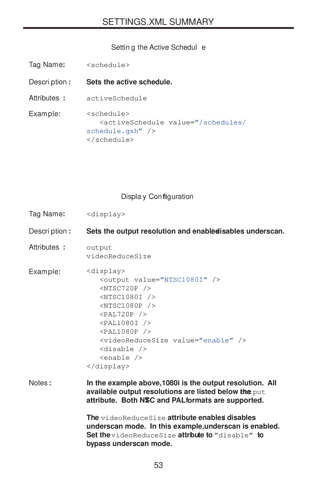 Gefen EXT-HD-DSMP user manual Setting the Active Schedule, Display Conﬁguration 