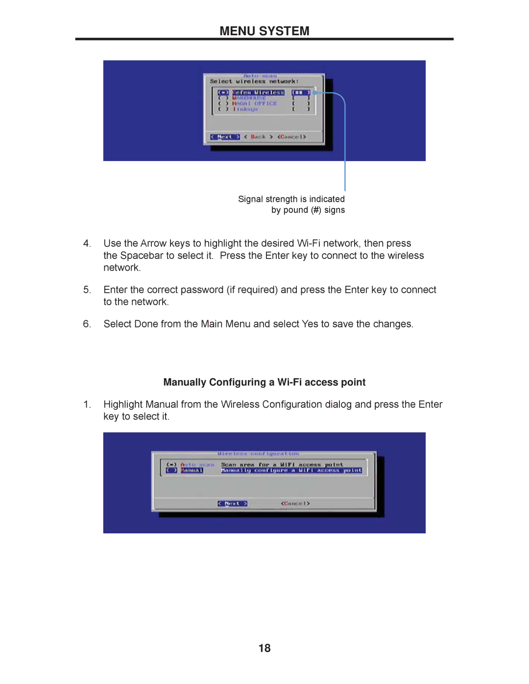 Gefen EXT-HD-DSWF manual Manually Conﬁguring a Wi-Fi access point 