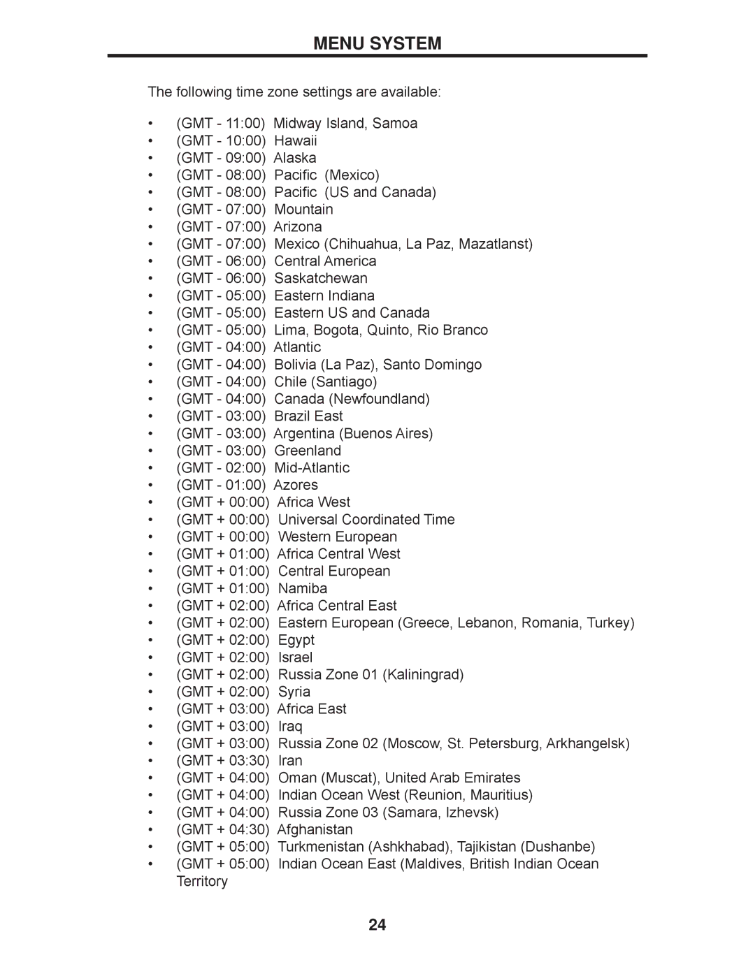 Gefen EXT-HD-DSWF manual Menu System 