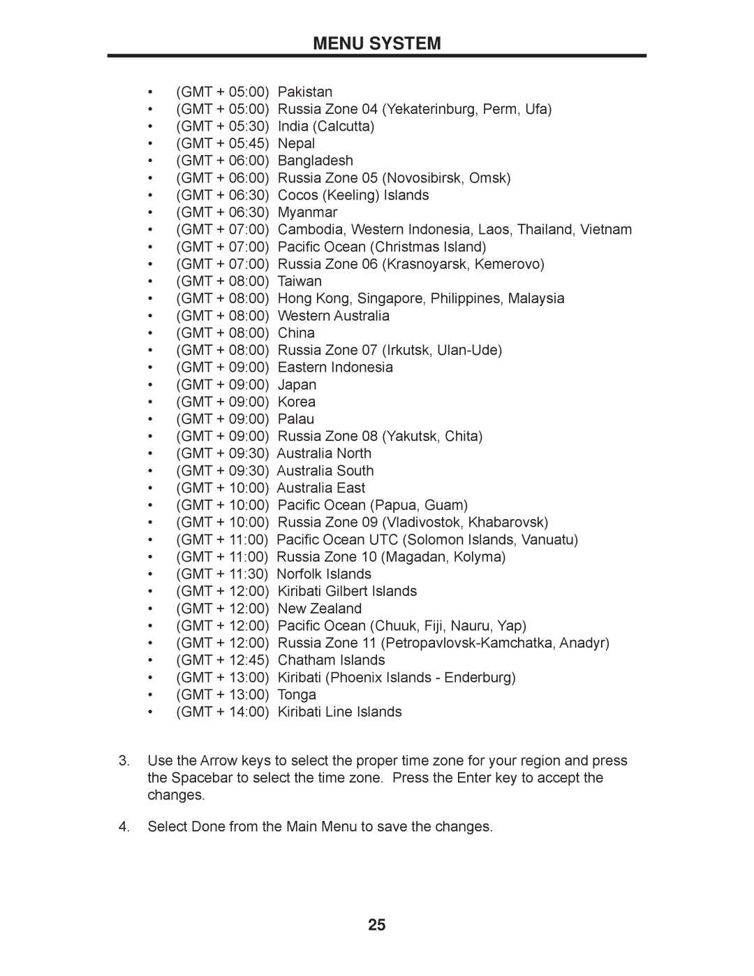 Gefen EXT-HD-DSWF manual Menu System 