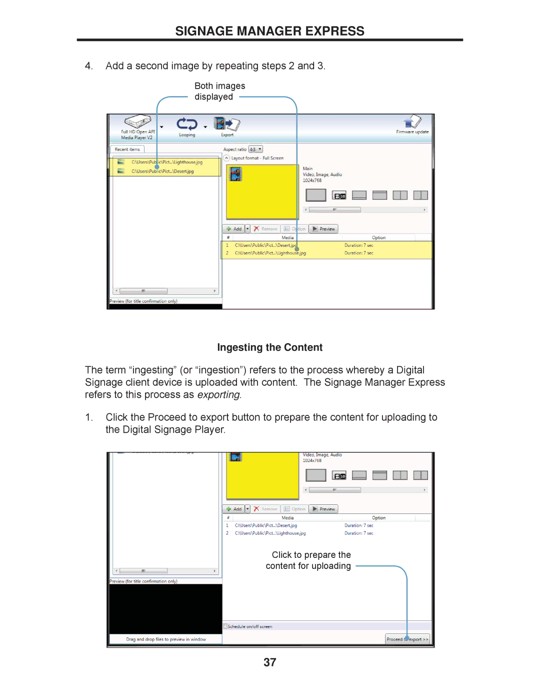 Gefen EXT-HD-DSWF manual Ingesting the Content 