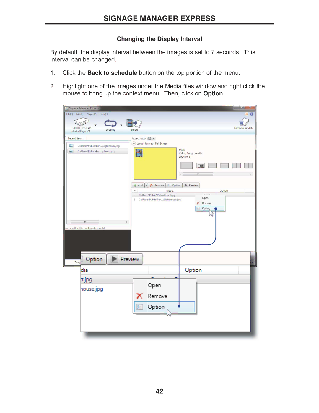 Gefen EXT-HD-DSWF manual Changing the Display Interval 