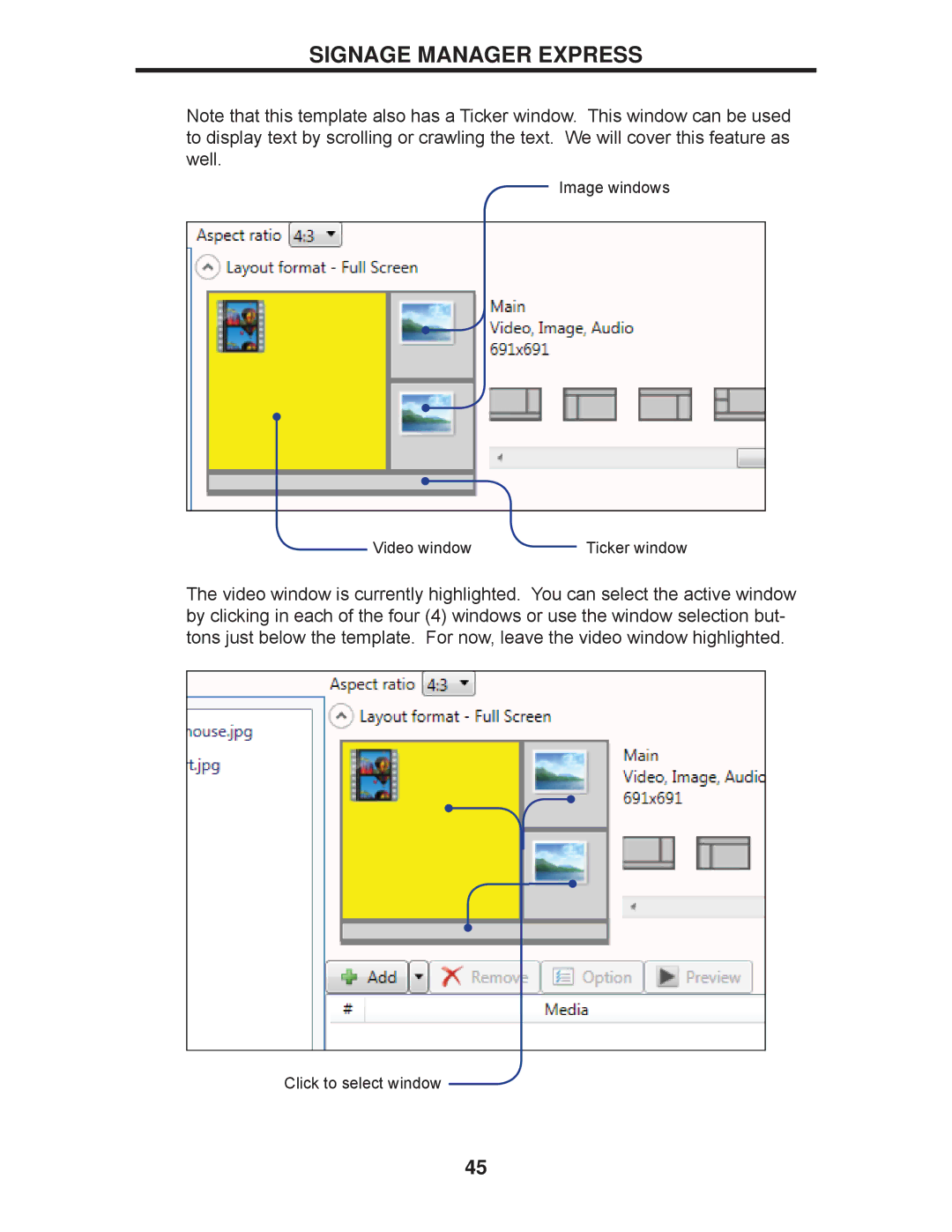 Gefen EXT-HD-DSWF manual Image windows Video window 