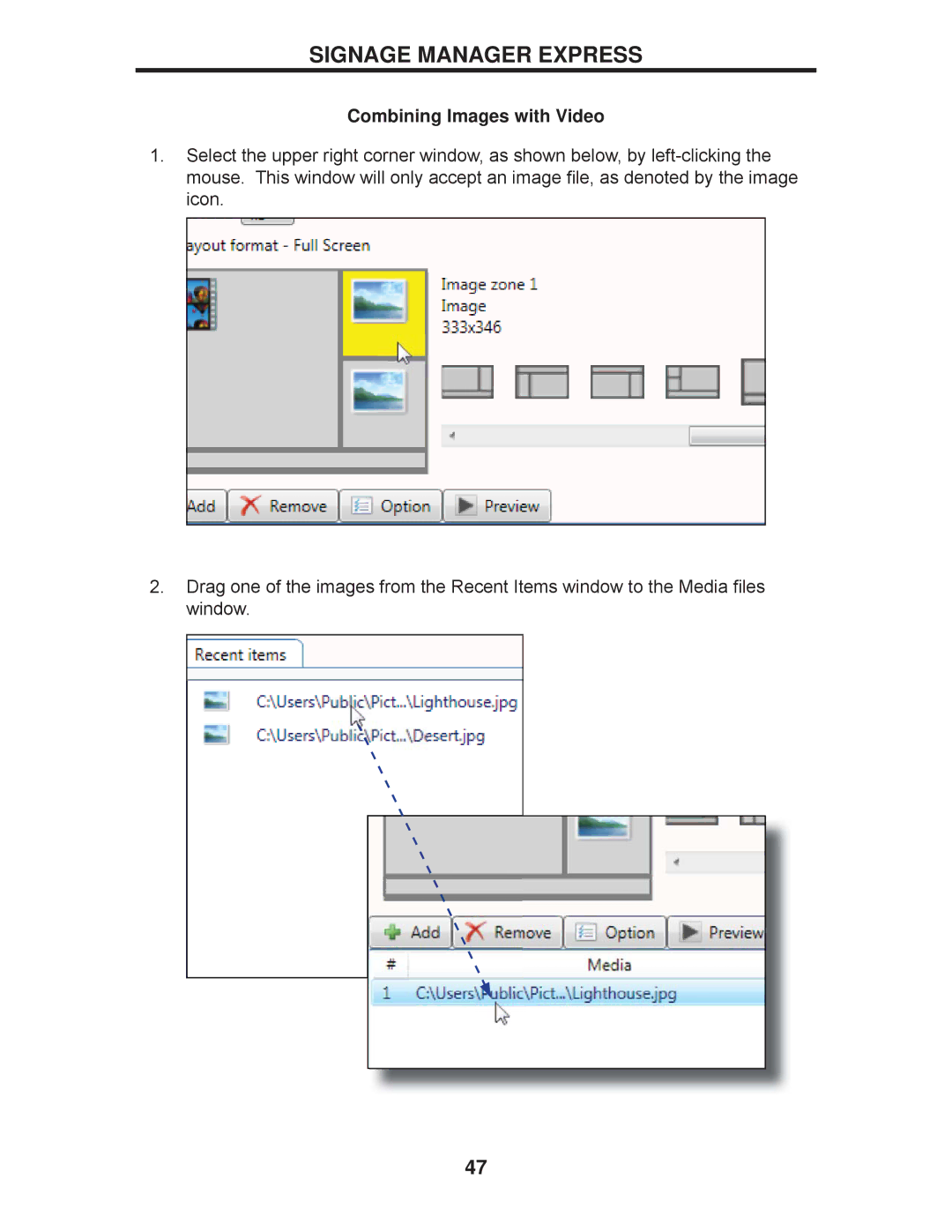 Gefen EXT-HD-DSWF manual Combining Images with Video 