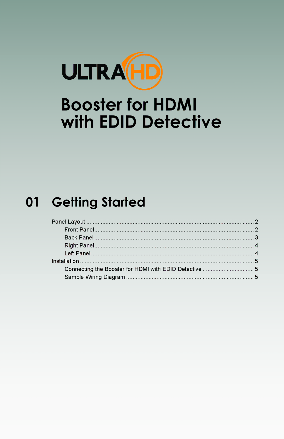 Gefen ext-hdboost-141 user manual Getting Started 