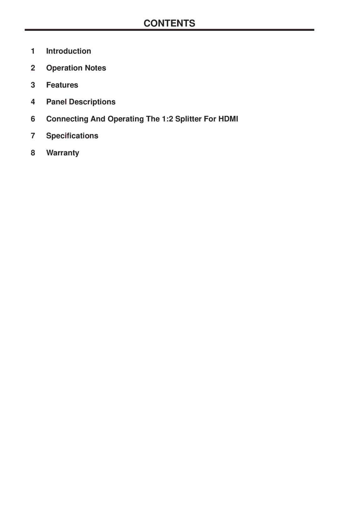 Gefen EXT-HDMI1.3-142 user manual Contents 