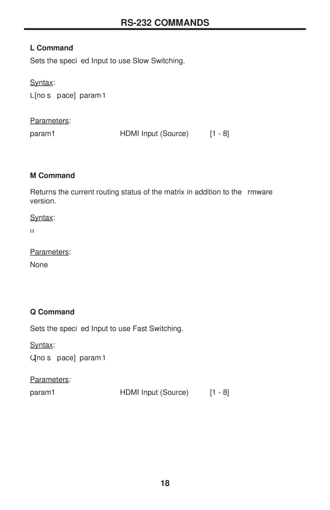 Gefen EXT-HDMI1.3-848CPN user manual Lno spaceparam1 