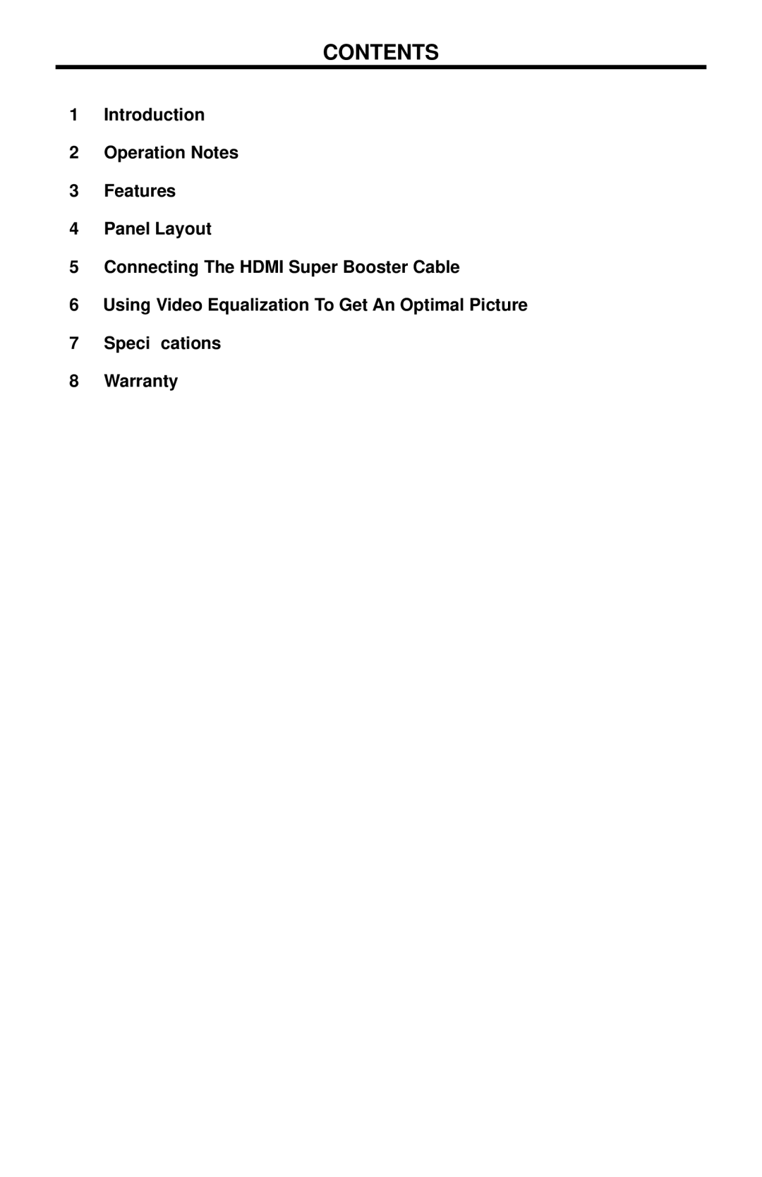 Gefen EXT-HDMISB user manual Contents 