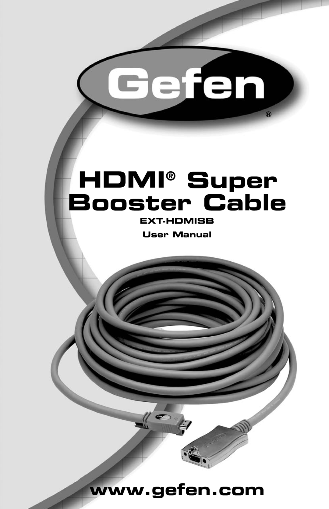 Gefen user manual EXT-HDMISB User Manual, HDMISuper Booster Cable 