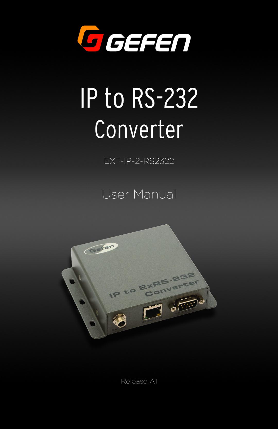 Gefen EXT-IP-2-RS2322 user manual IP to RS-232 