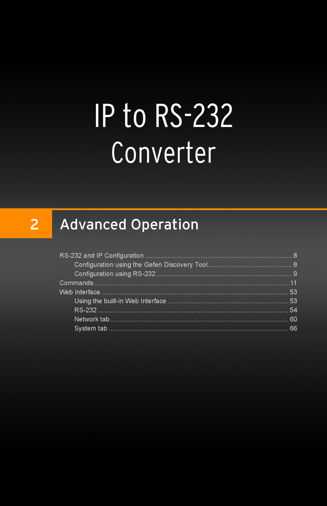 Gefen EXT-IP-2-RS2322 user manual Advanced Operation 