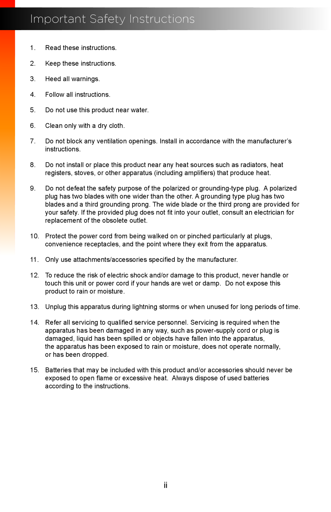 Gefen EXT-IP-2-RS2322 user manual Important Safety Instructions 