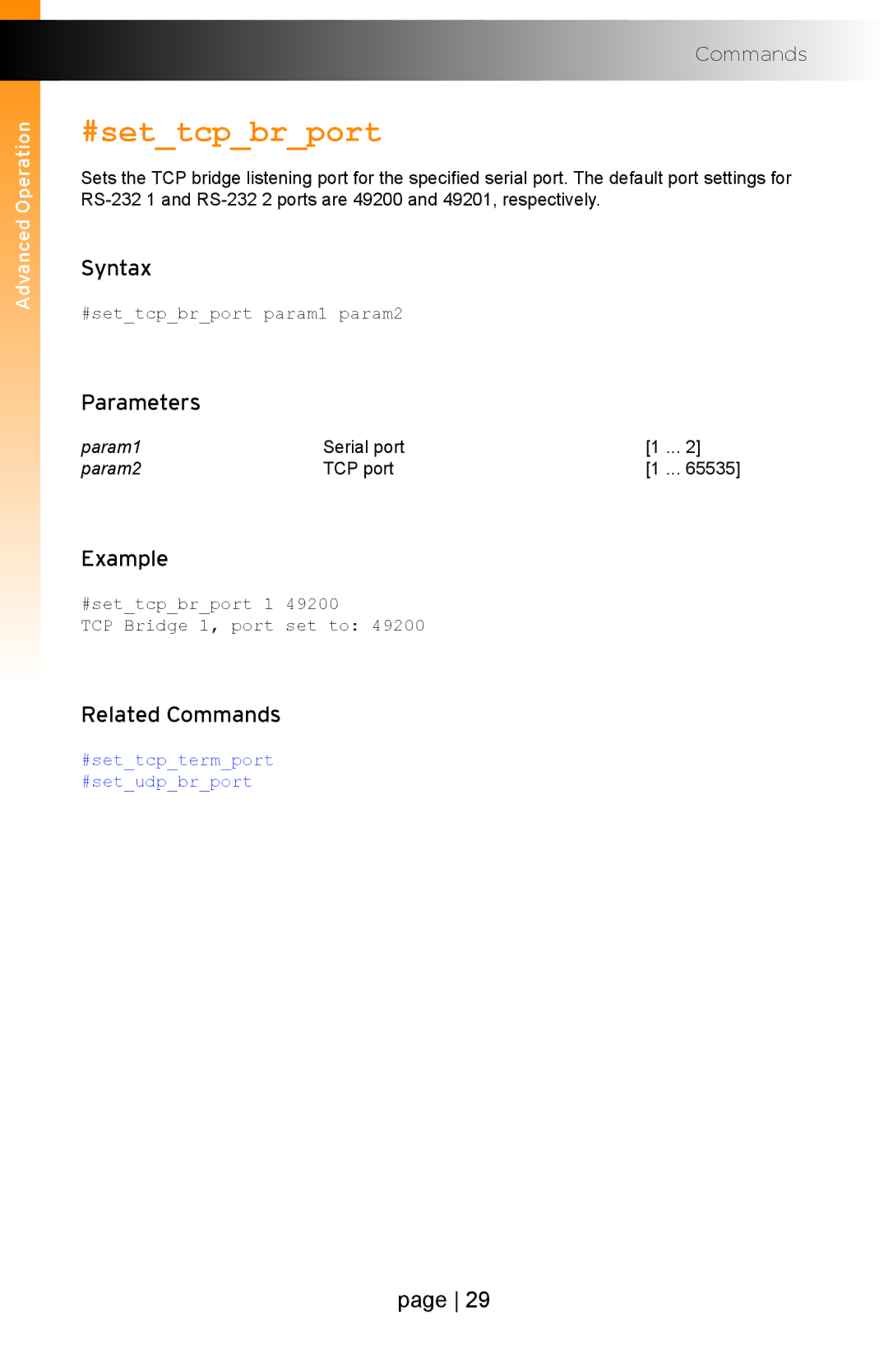 Gefen EXT-IP-2-RS2322 user manual #settcpbrport 