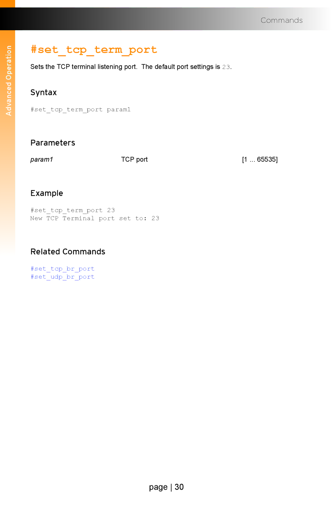 Gefen EXT-IP-2-RS2322 user manual #settcptermport 