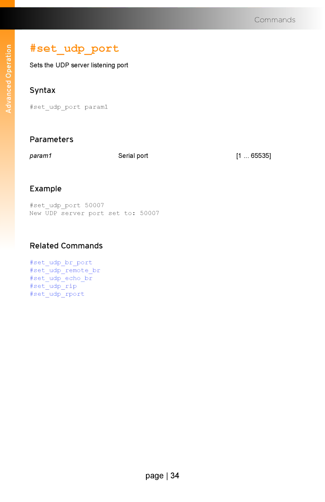 Gefen EXT-IP-2-RS2322 user manual #setudpport 