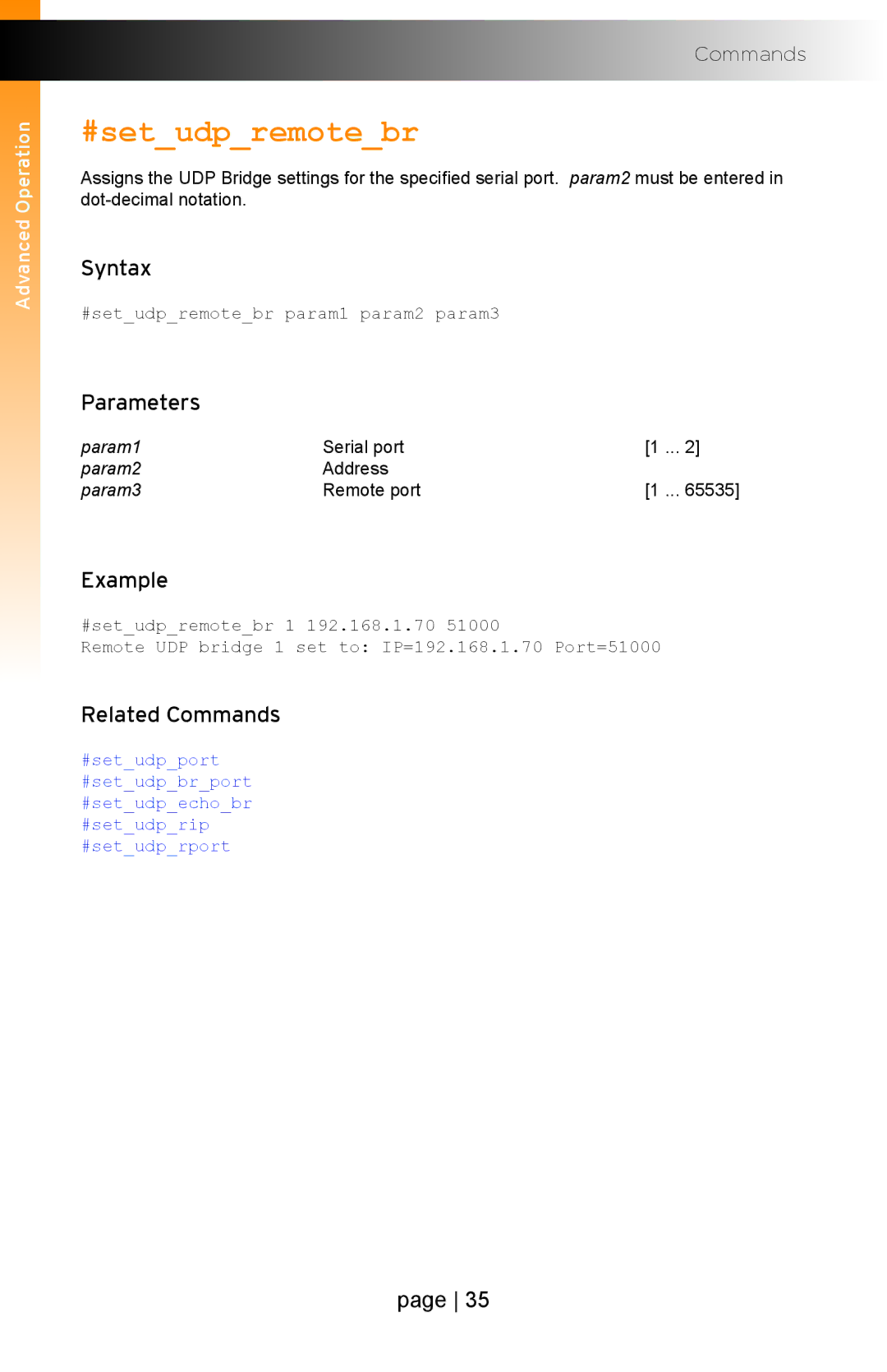 Gefen EXT-IP-2-RS2322 user manual #setudpremotebr 