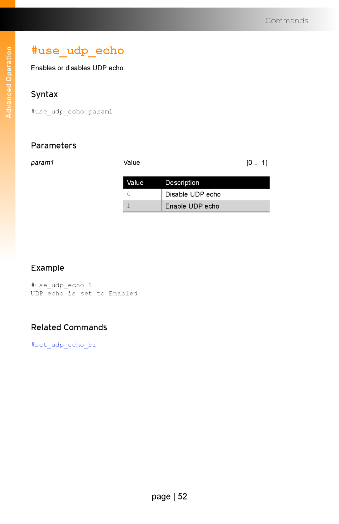 Gefen EXT-IP-2-RS2322 user manual #useudpecho 