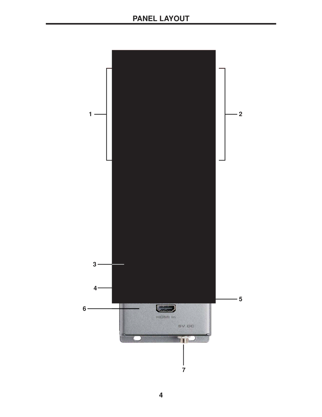 Gefen EXT-MHDMI1.3-148 user manual Panel Layout 