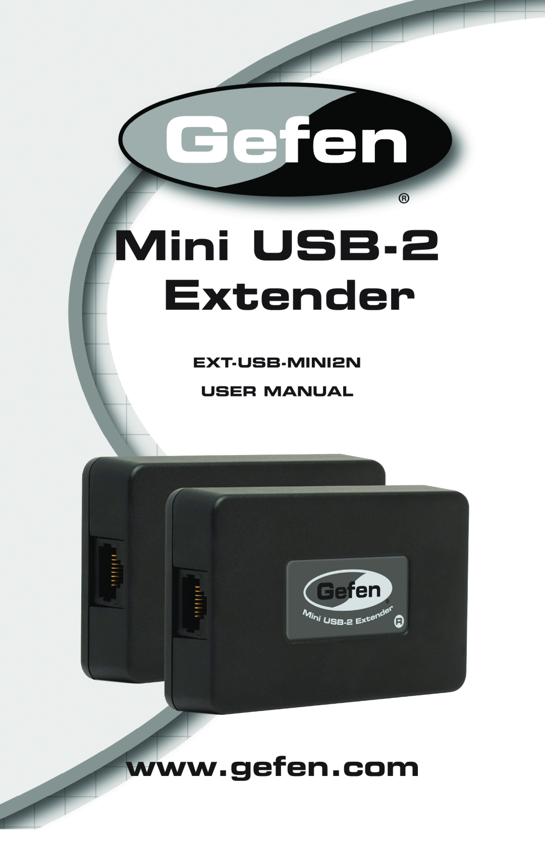 Gefen ext-usb-mini2n user manual Mini USB-2 Extender 
