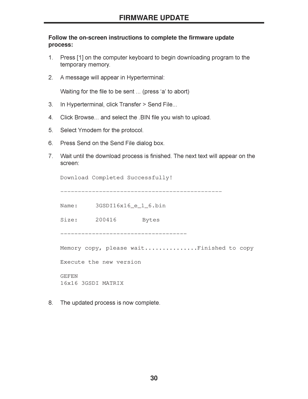 Gefen GEF-3GSDI-16416 user manual Gefen 3GSDI Matrix 