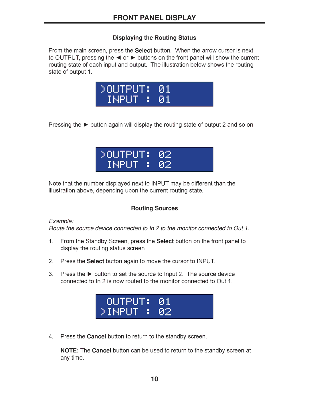 Gefen GEF-DVIKVM-848DL user manual Displaying the Routing Status, Routing Sources 