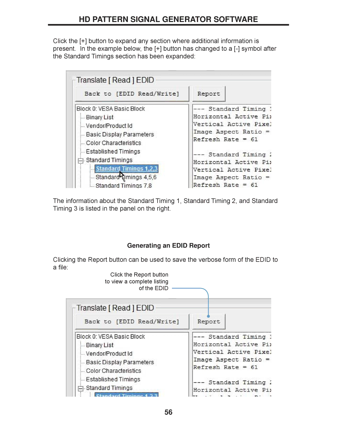 Gefen GTB-HD-SIGGEN user manual Generating an Edid Report 