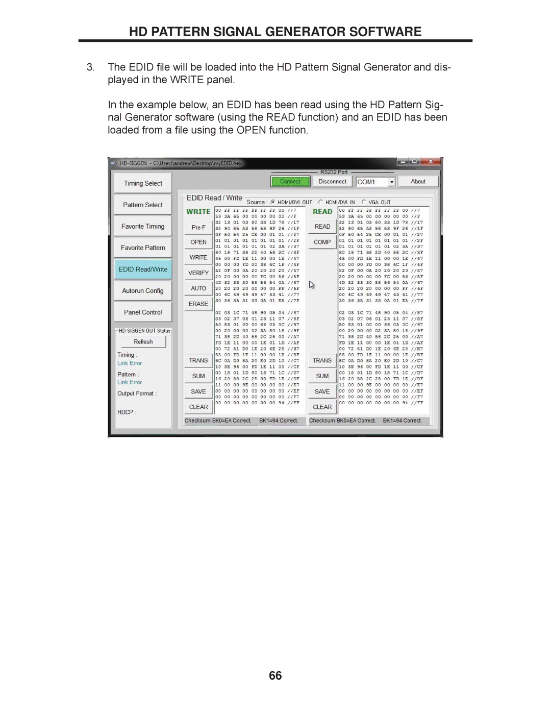 Gefen GTB-HD-SIGGEN user manual HD Pattern Signal Generator Software 