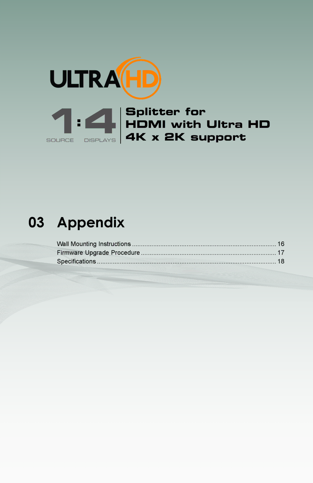 Gefen GTB-HD4K2K-144 user manual Appendix 